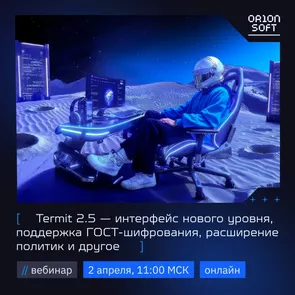 Termit 2.5 — интерфейс нового уровня, поддержка ГОСТ-шифрования, расширение политик и другое